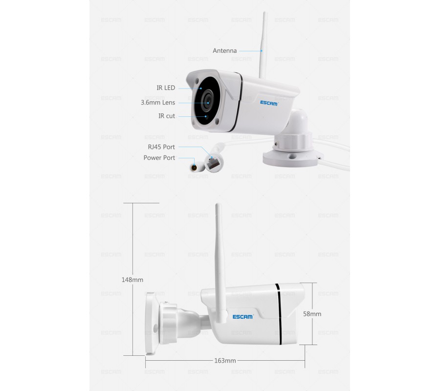 WiFi IP камера ESCAM PVR001